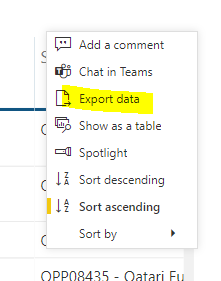 Solved: Export to Excel Settings - Microsoft Fabric Community