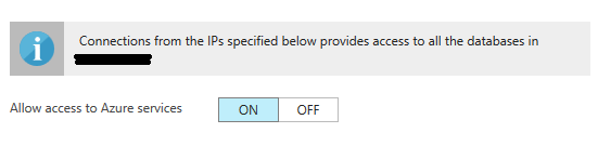 Azure SQL Database online connection for refresh: ... - Microsoft ...