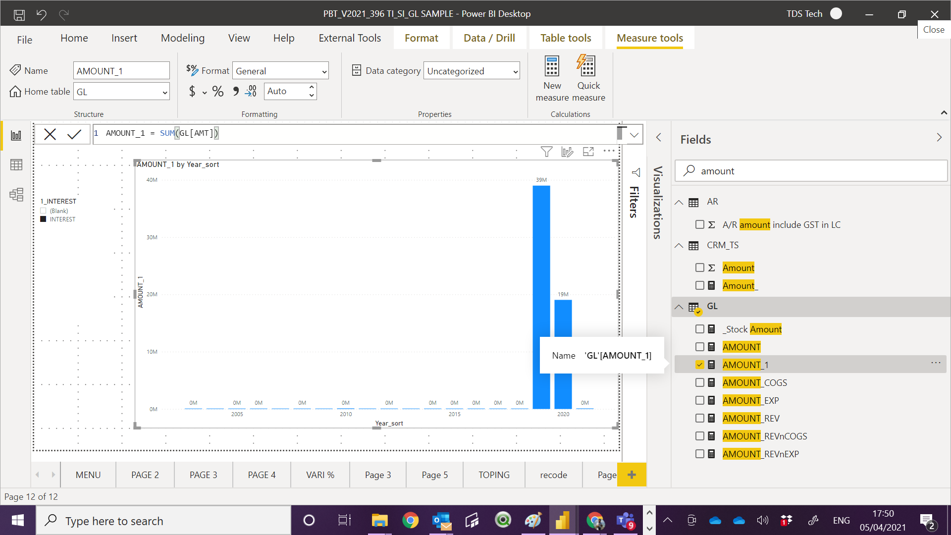 Solved: How to convert yearly bar chart to Accumulated bar ...
