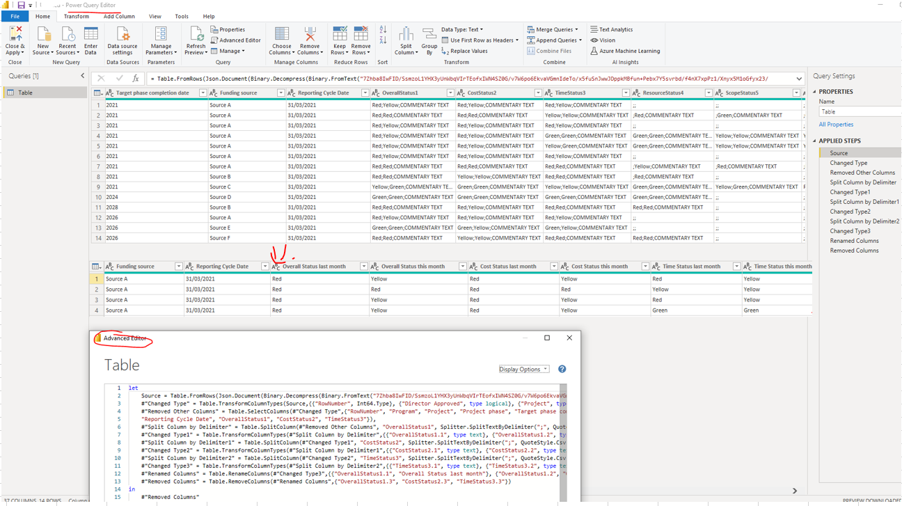Split row into multiple rows, while combining colu... - Microsoft ...