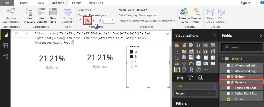 Solved: Dynamic Percentage calculation based on Selection - Microsoft ...