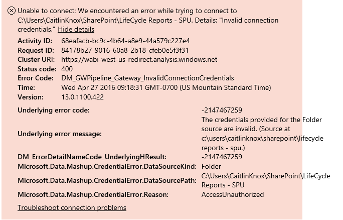 Enterprise Gateway - adding folder as data source - Page 2 - Microsoft ...