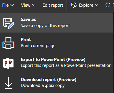 Publish to Web not showing one report only.