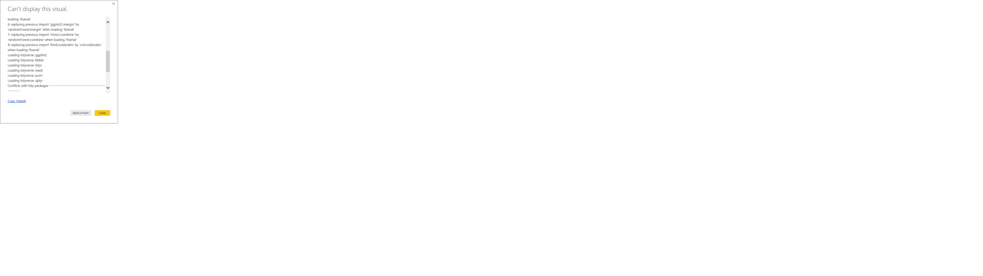 Solved: R script visual error for apriori - Microsoft Fabric Community