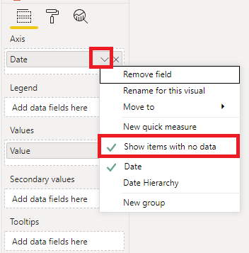 Solved: Don't connect dots in line chart if value is null - Microsoft ...