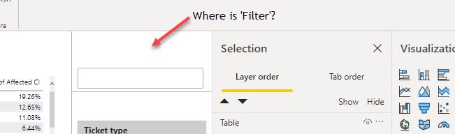 FILTER pane header is Hidden and I can't 'unhide' - Microsoft Fabric ...