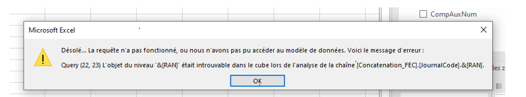 Solved: EXCEL 2019 POWER PIVOT ERROR - Microsoft Fabric Community