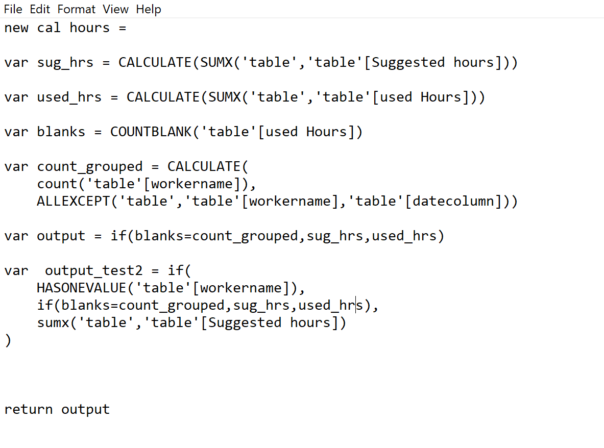 Solved: wrong grand total using if statements - Microsoft Fabric Community