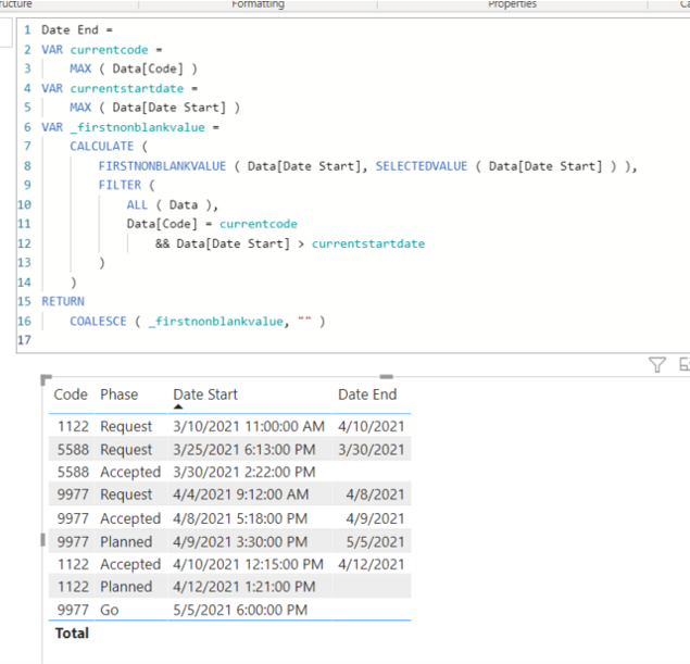 Solved: New End date column based on start date - Microsoft Fabric ...