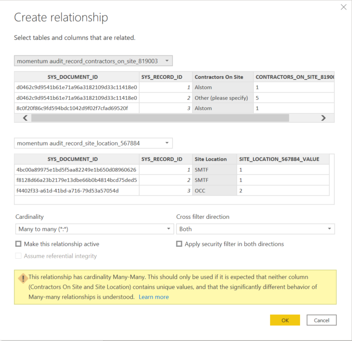 Table Relationships - Microsoft Fabric Community