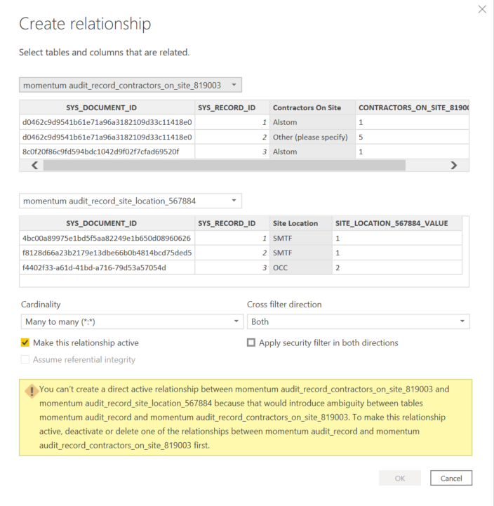 Table Relationships - Microsoft Fabric Community
