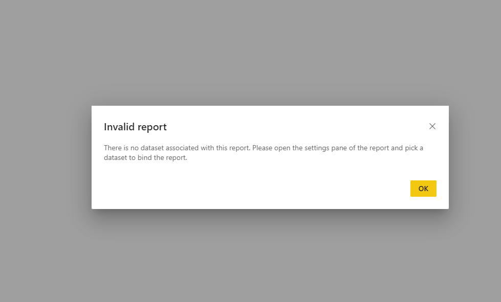 Invalid Report error - Microsoft Fabric Community