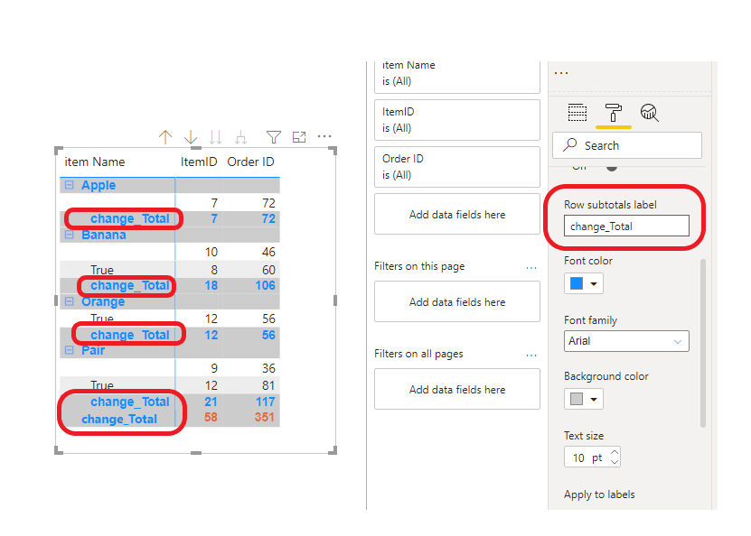Solved: Subtotal text value as dynamic - Microsoft Fabric Community