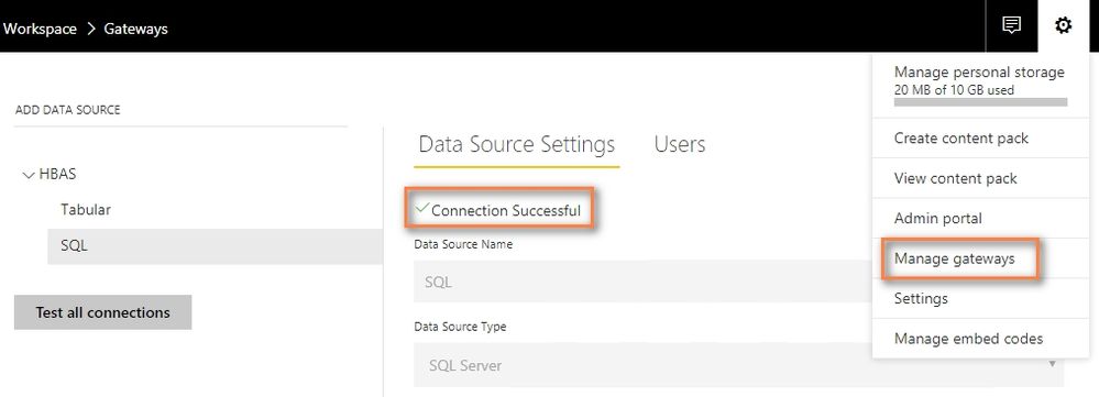Issue on Power BI web app The gateway is either offline or could not be reached_2.jpg