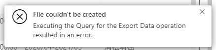Data export with excel file failed from report - Microsoft Fabric Community