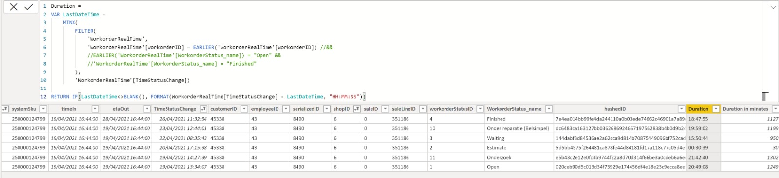 Solved: Calculating difference in time in different rows - Microsoft ...