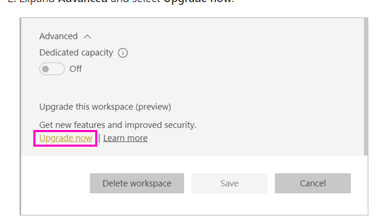 Re: Upgrade Workspace - Microsoft Fabric Community