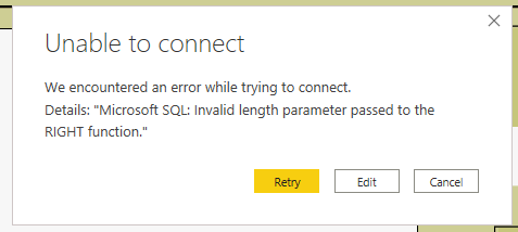 Error message - DirectQuery - Microsoft Fabric Community