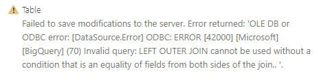 LEFT OUTER JOIN cannot be used without a condition - Microsoft Fabric ...