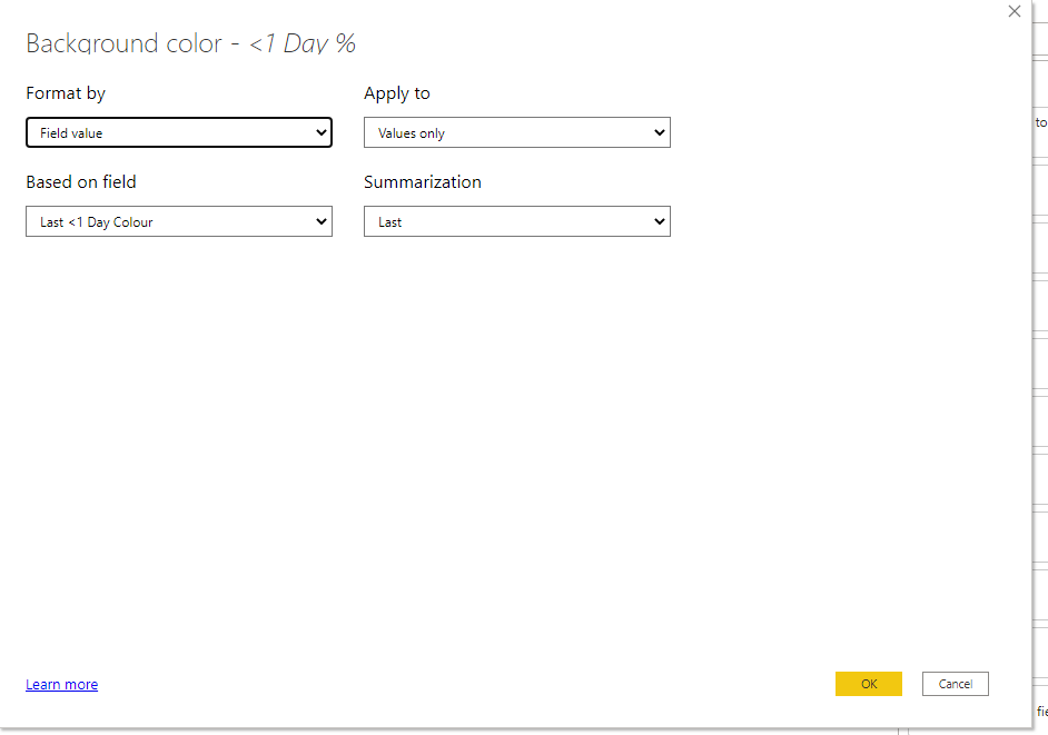 Solved: Conditional Format value in table - Microsoft Fabric Community
