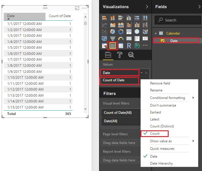 How to count dates without additional measure - Microsoft Fabric Community