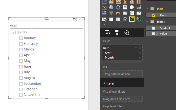 Solved: Use Slicer to filter by month - Microsoft Fabric Community