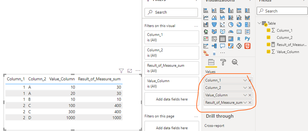 Solved sum of rows filtered by matching values in two col