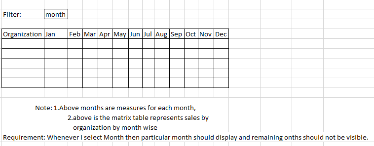 Solved: Reg: selected month should display in matrix table - Microsoft ...