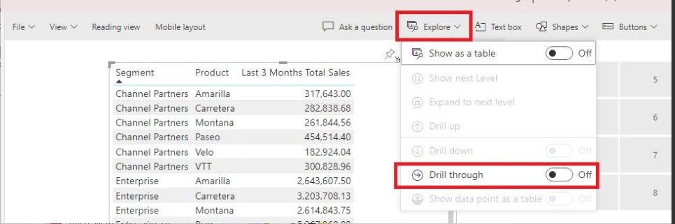 Left Button Drill Through Not working After Publis... - Microsoft ...