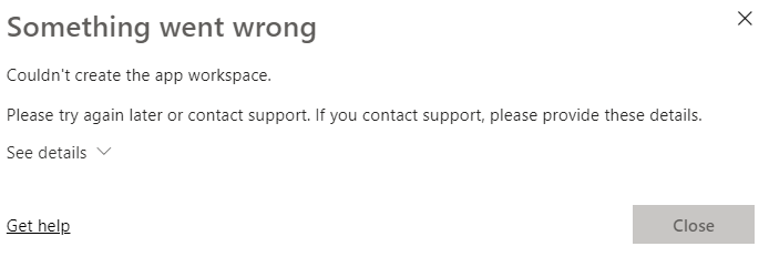 cannot create a workspace - Microsoft Fabric Community