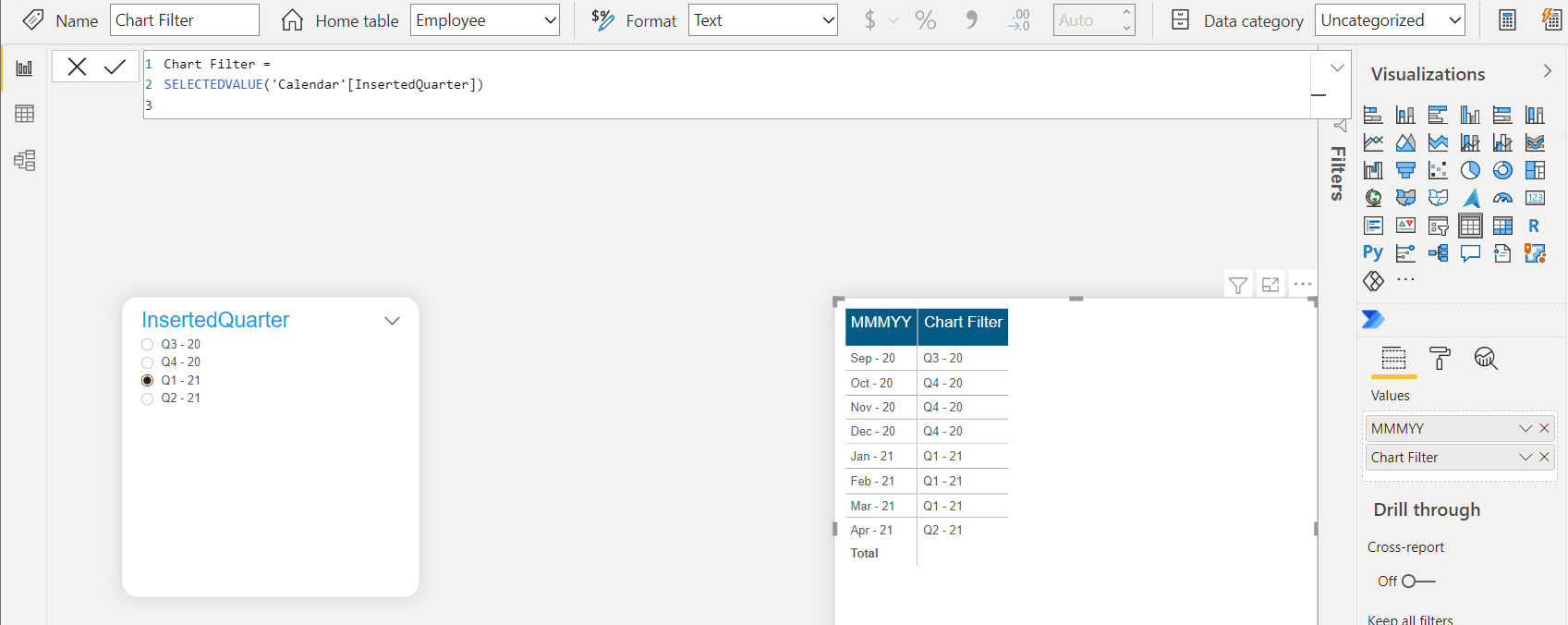 Solved: SELECTEDVALUE in row context - Microsoft Fabric Community