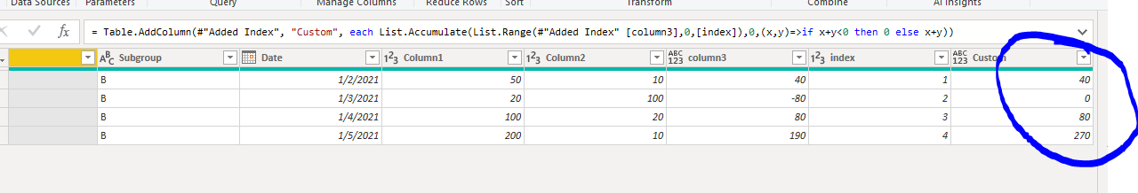 Solved: Recursive calculations in the calculated column af ...