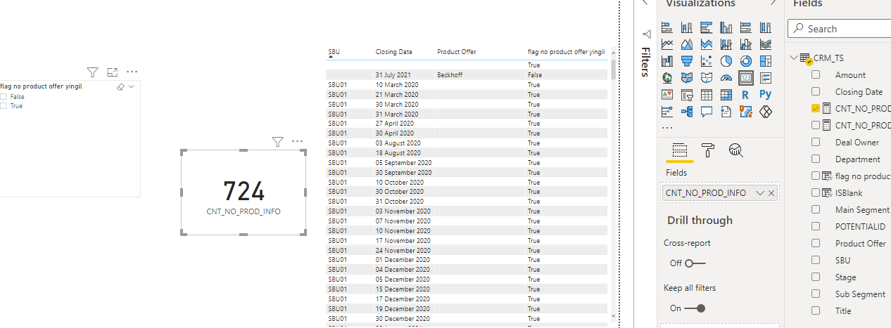 Solved: How to count number of row with no product info ? - Microsoft ...