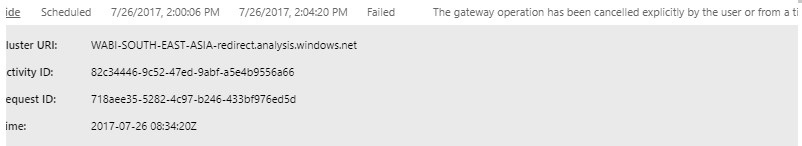 Gateway Refresh Error