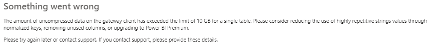 Schedule Refresh Failure in Power bi Service - Microsoft Fabric Community