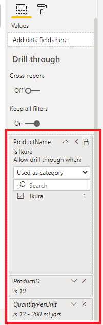 clear drillthrough filters on selected visuals - Microsoft Fabric Community