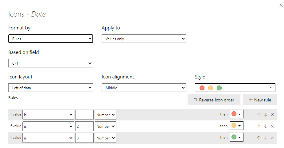 Solved: Using icons in conditional formatting - Microsoft Fabric Community