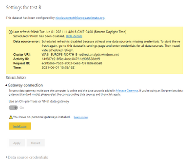 Solved: Refresh error on my dataset - Microsoft Fabric Community