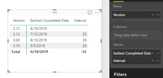 Solved: Difference between two dates in two rows in a matr ...