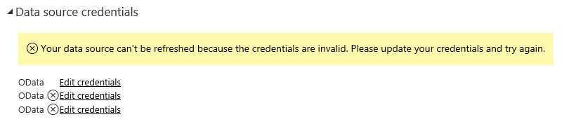 Solved: Data source credentials fails with multiple source ...