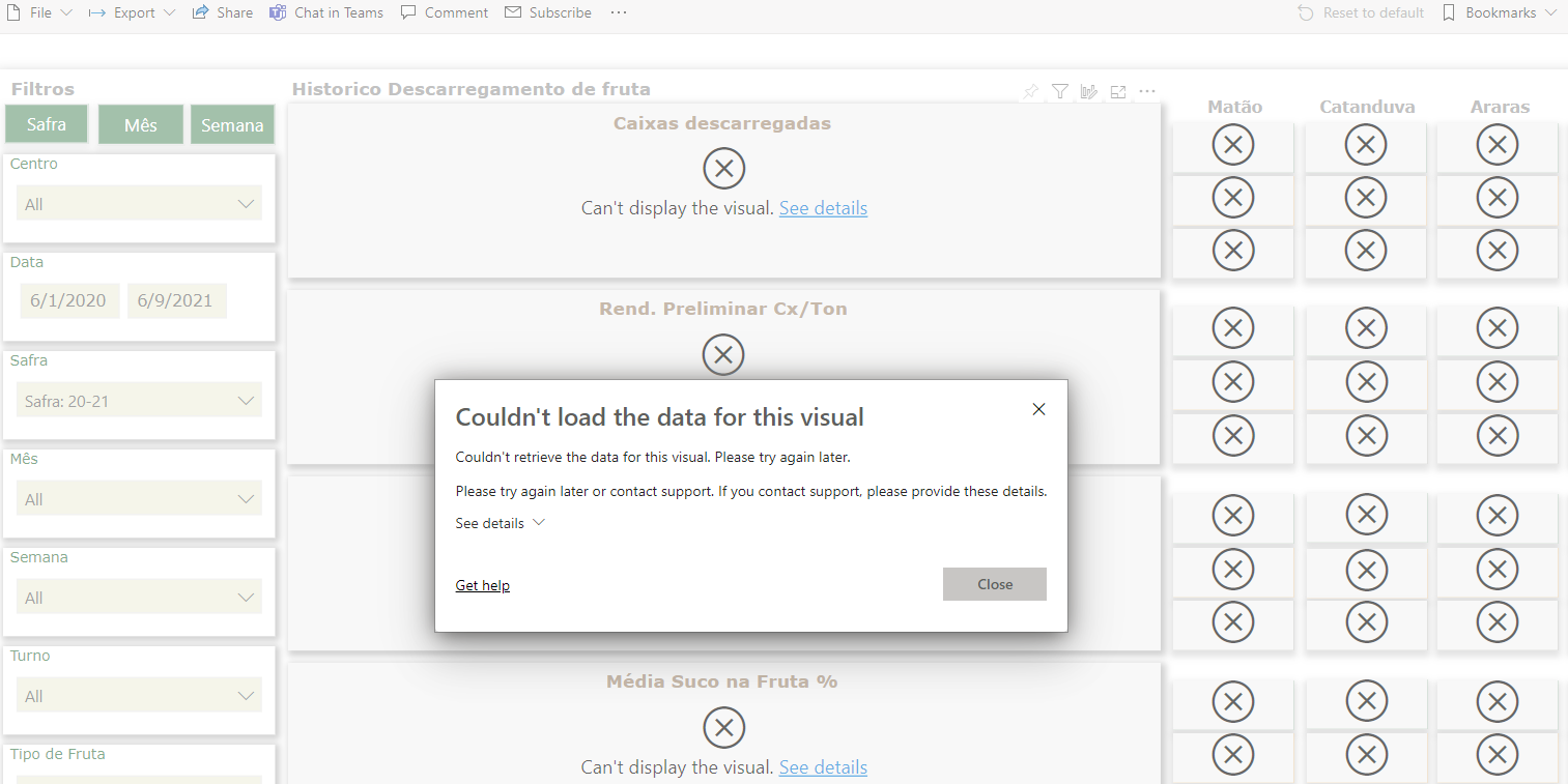 Solved: Could'n load the data for this visual - Microsoft Fabric Community
