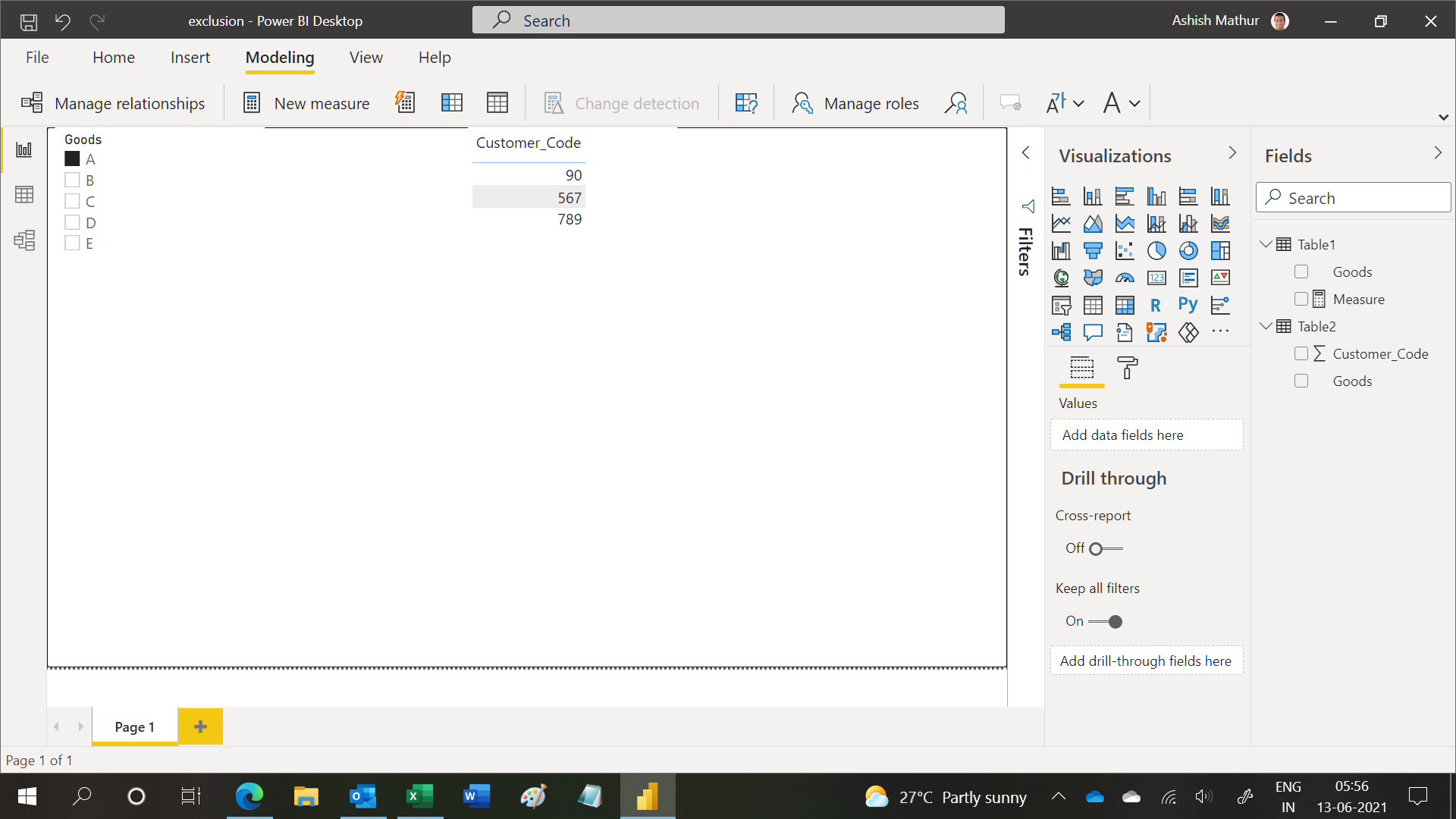 Solved: NOT IN FILTER DAX - Microsoft Fabric Community
