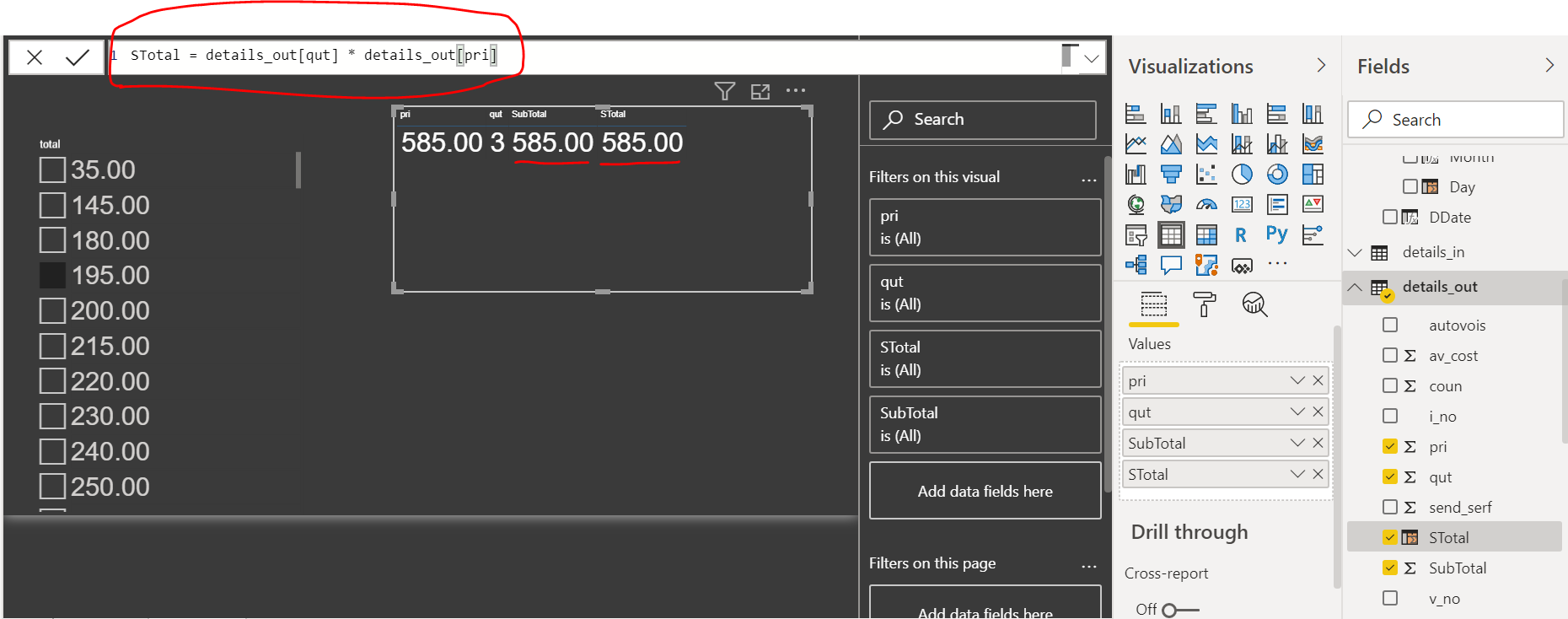 what is wrong with sub-total - Microsoft Fabric Community