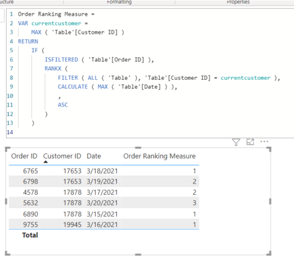 Solved: Ranking of individual customer orders by date - Microsoft ...