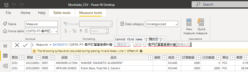 Solved: Error with New Measure with DATEDIFF() - Microsoft Fabric Community