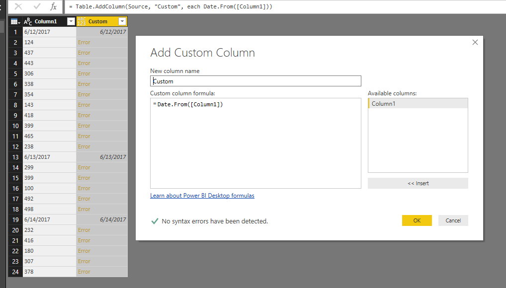 Solved: assigning dates based on cell values in a column - Microsoft ...