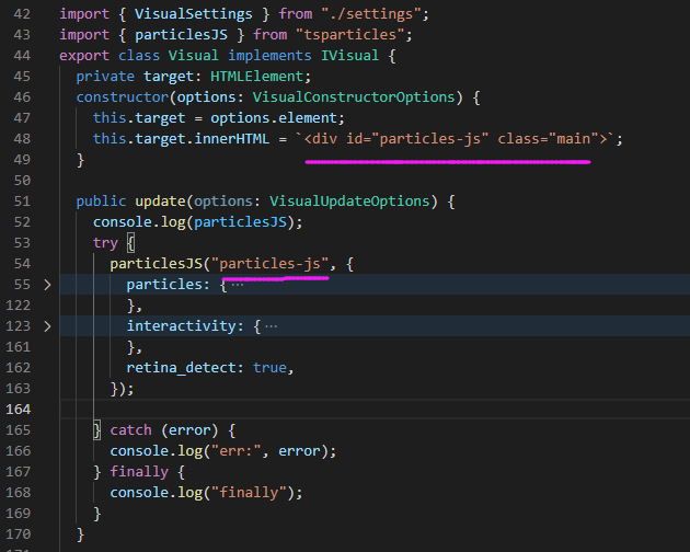 Solved: use tsParticles in PowerBI Custom Visual Developme ...