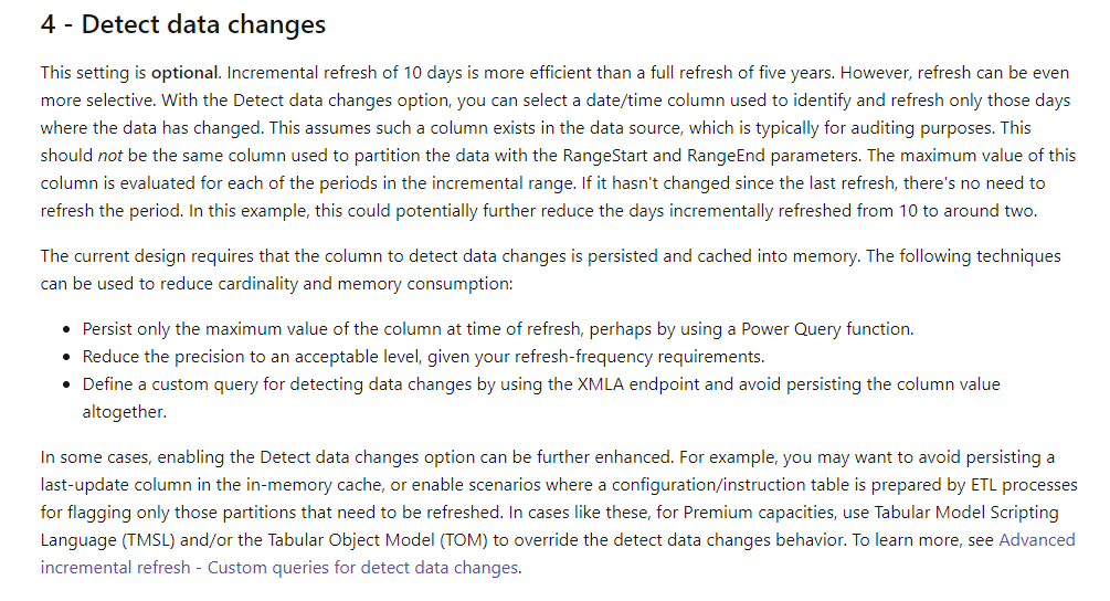 PBI DataFlows set custom change detection query or... - Microsoft ...