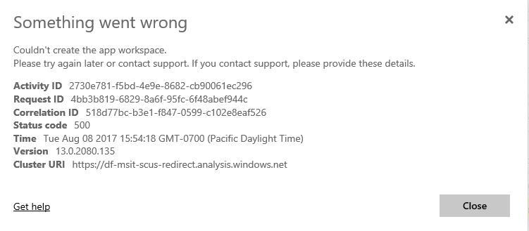 Solved: Can't create app workspace - Microsoft Fabric Community