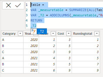 Cumulative Sum and child relationships - Microsoft Fabric Community